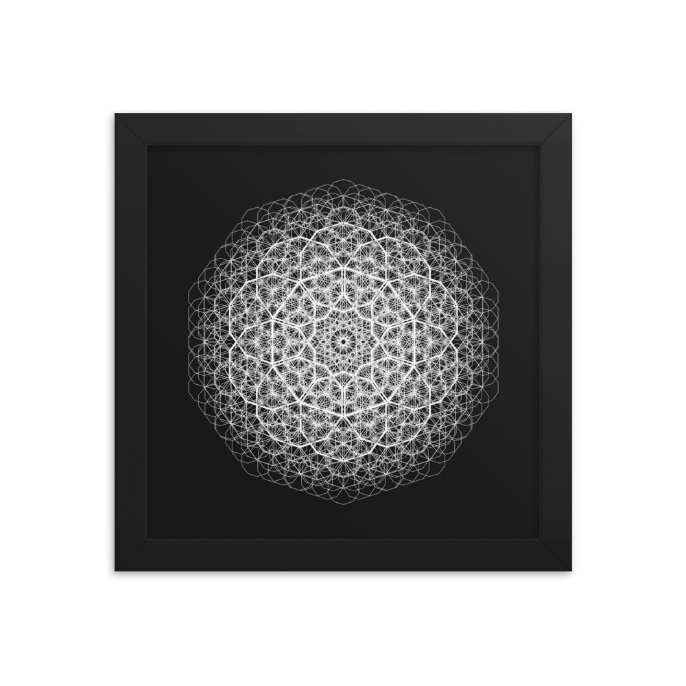 Sacred Geometry Art - Deca cell structure | Framed poster