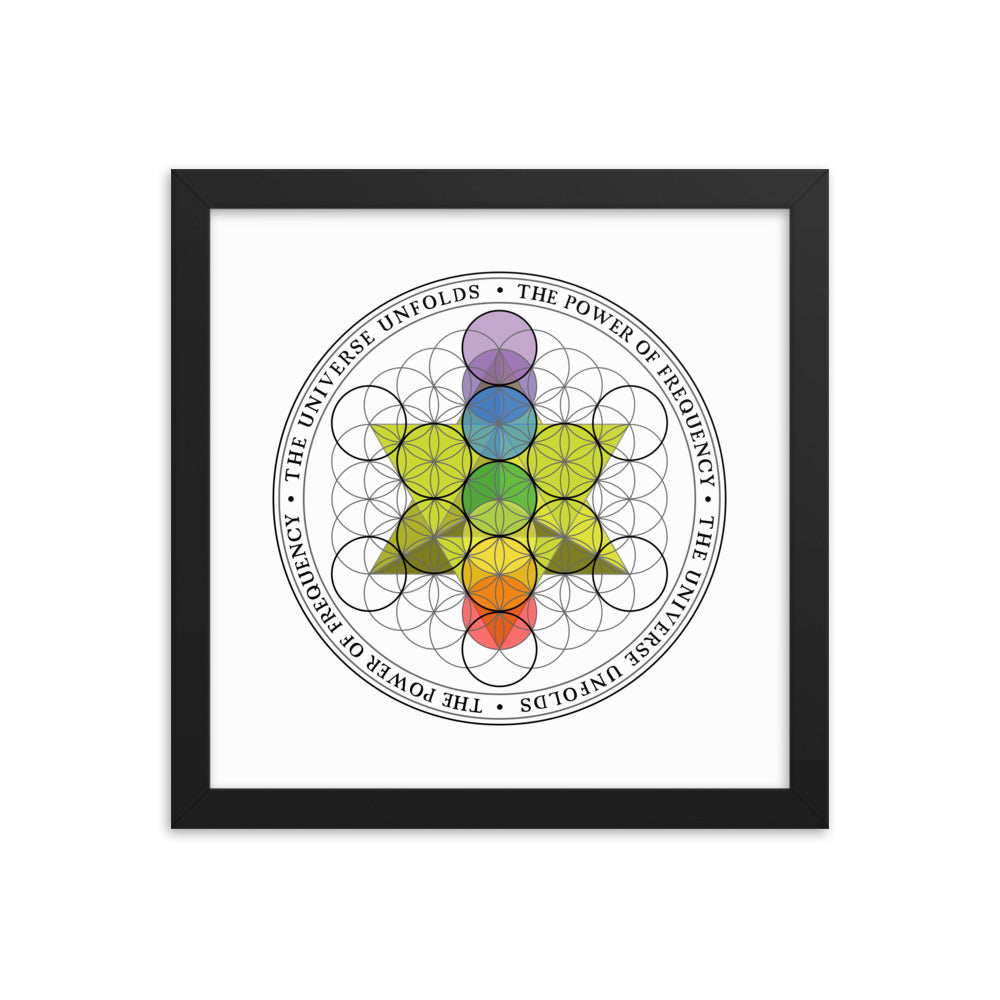Art of Kairos Logo - White | Framed poster