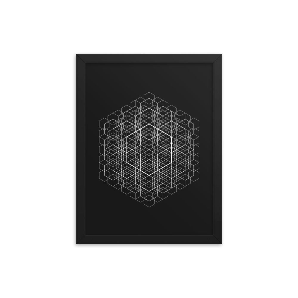 Sacred Geometry Art - Hexa cell structure | Framed poster