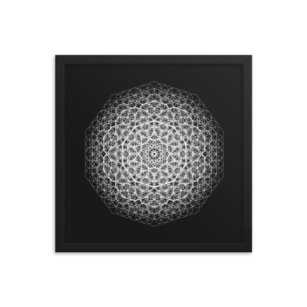Sacred Geometry Art - Deca cell structure | Framed poster
