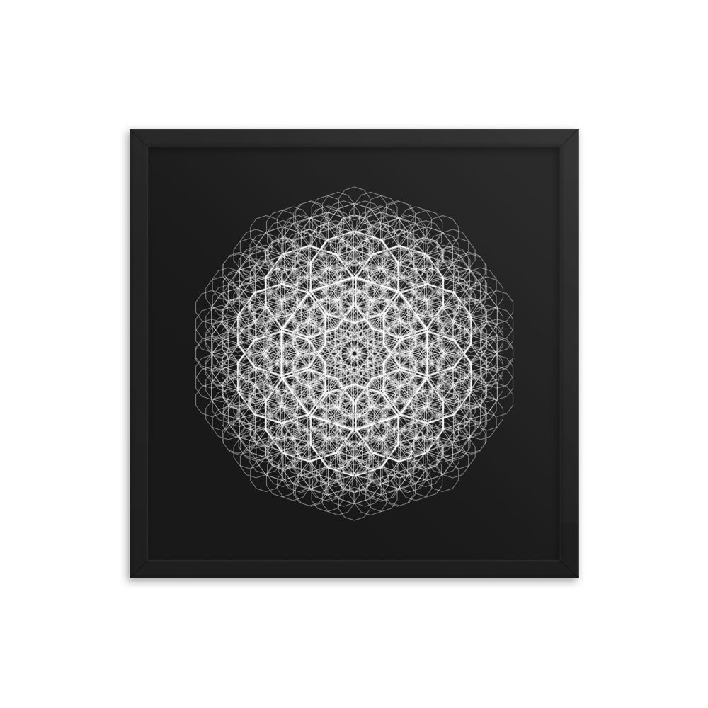 Sacred Geometry Art - Deca cell structure | Framed poster