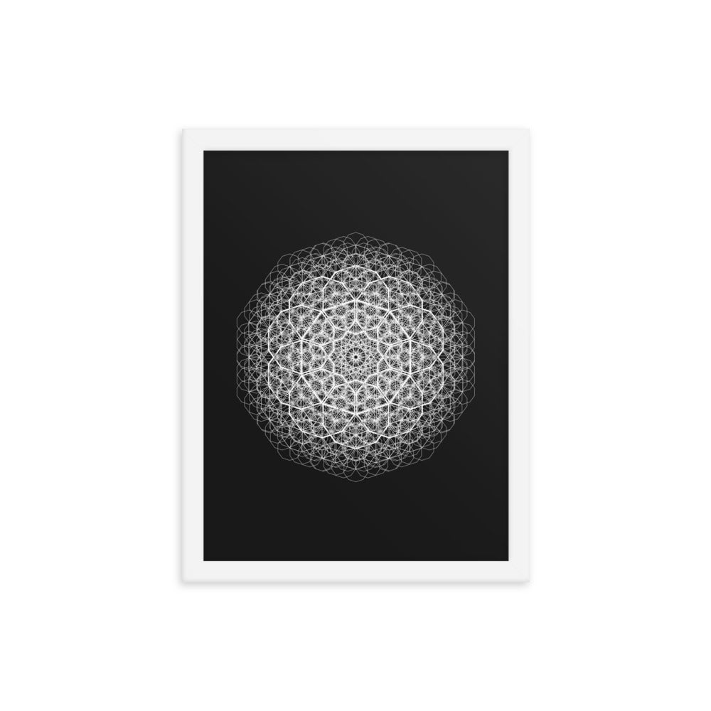 Sacred Geometry Art - Deca cell structure | Framed poster
