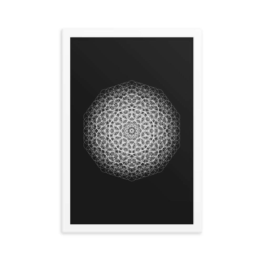 Sacred Geometry Art - Deca cell structure | Framed poster