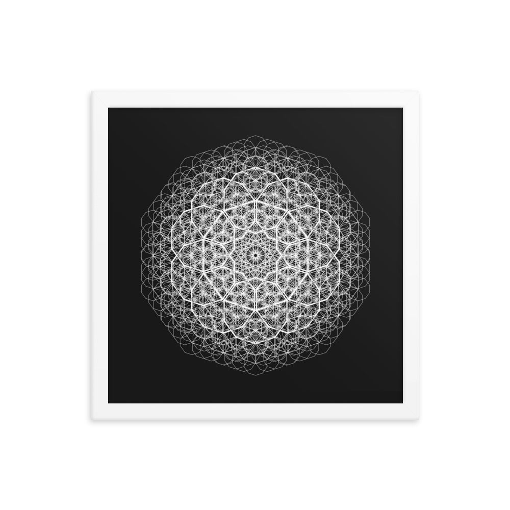 Sacred Geometry Art - Deca cell structure | Framed poster