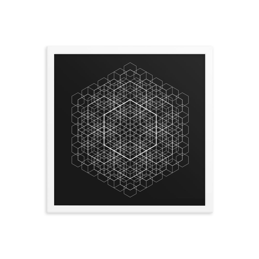 Sacred Geometry Art - Hexa cell structure | Framed poster