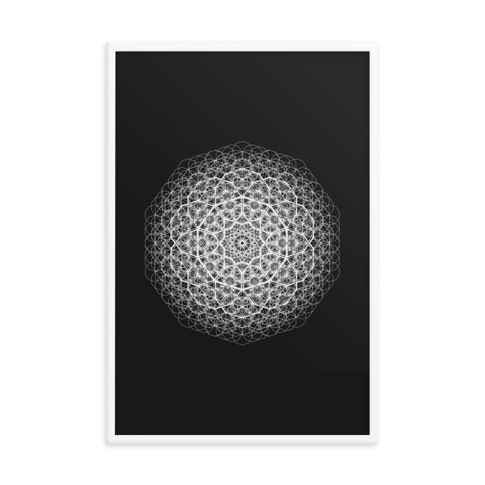 Sacred Geometry Art - Deca cell structure | Framed poster