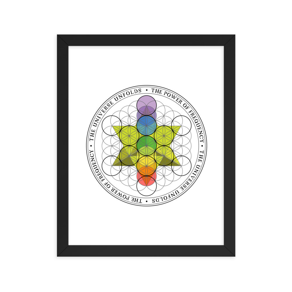 Art of Kairos Logo - White | Framed poster