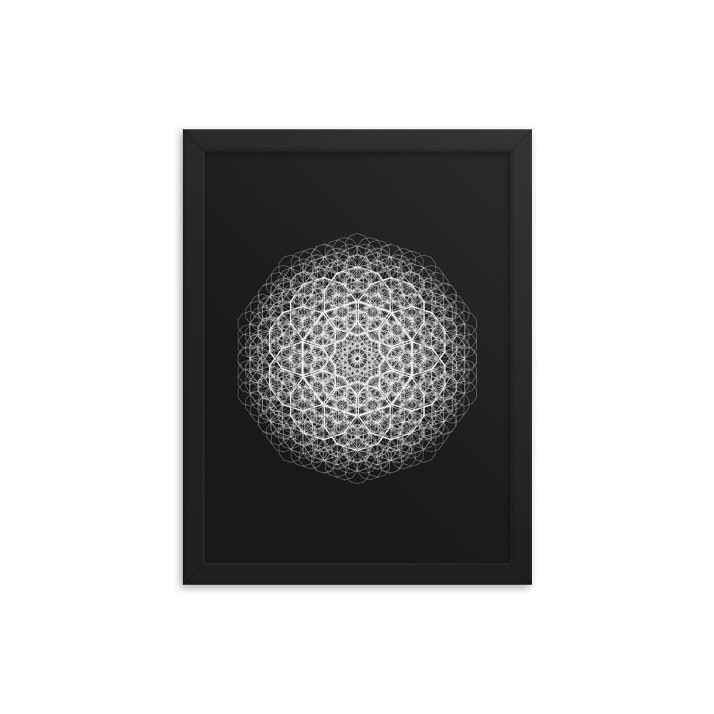 Sacred Geometry Art - Deca cell structure | Framed poster