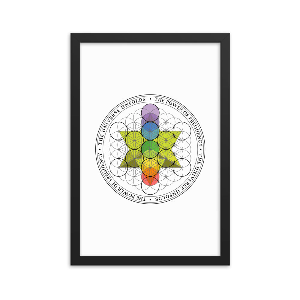 Art of Kairos Logo - White | Framed poster