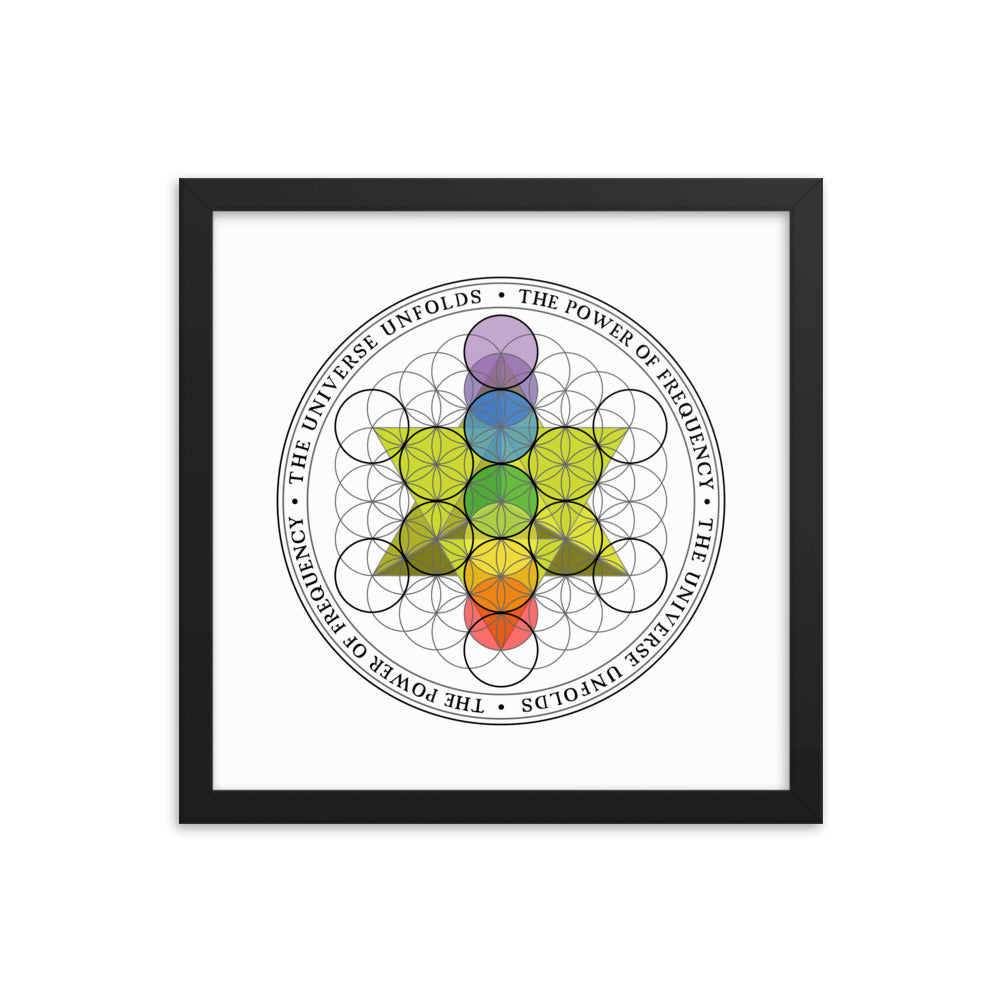 Art of Kairos Logo - White | Framed poster
