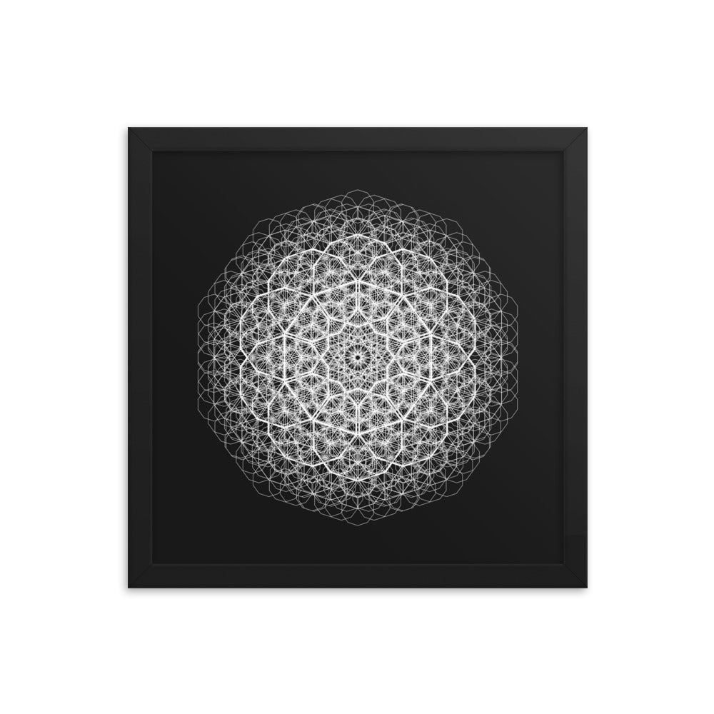 Sacred Geometry Art - Deca cell structure | Framed poster