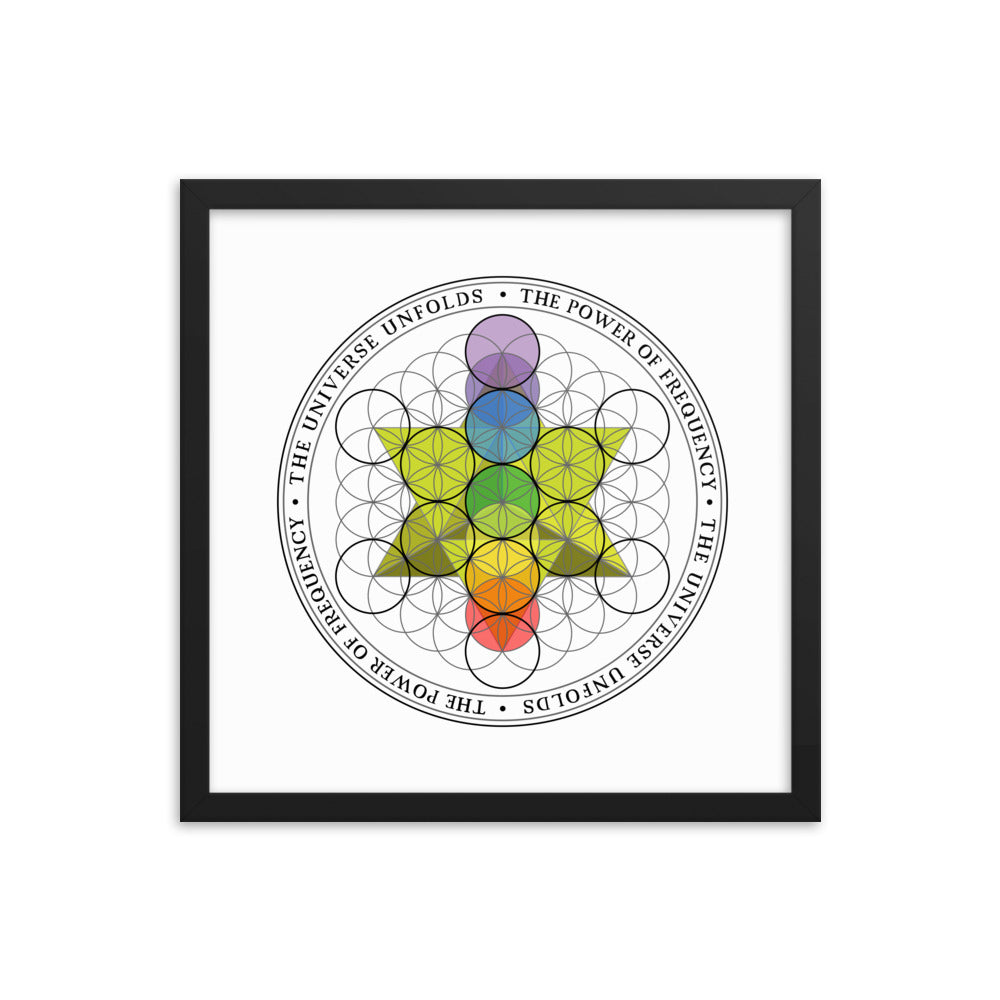 Art of Kairos Logo - White | Framed poster