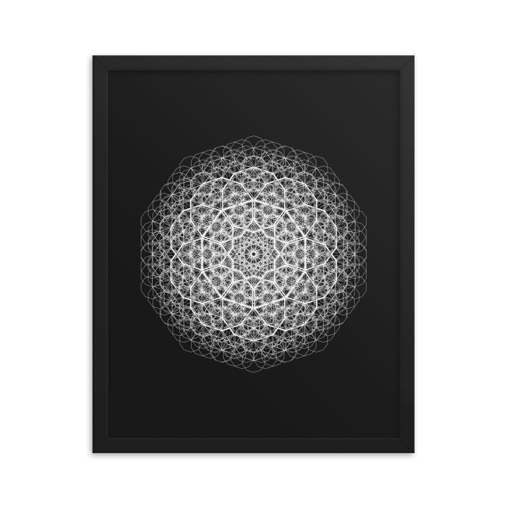 Sacred Geometry Art - Deca cell structure | Framed poster