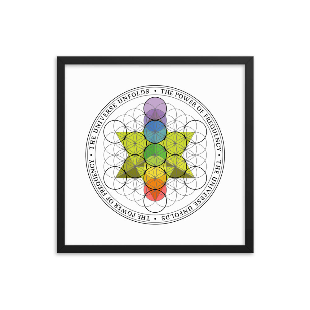 Art of Kairos Logo - White | Framed poster
