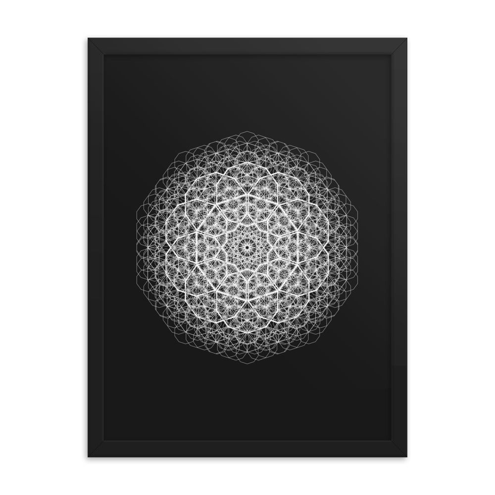 Sacred Geometry Art - Deca cell structure | Framed poster