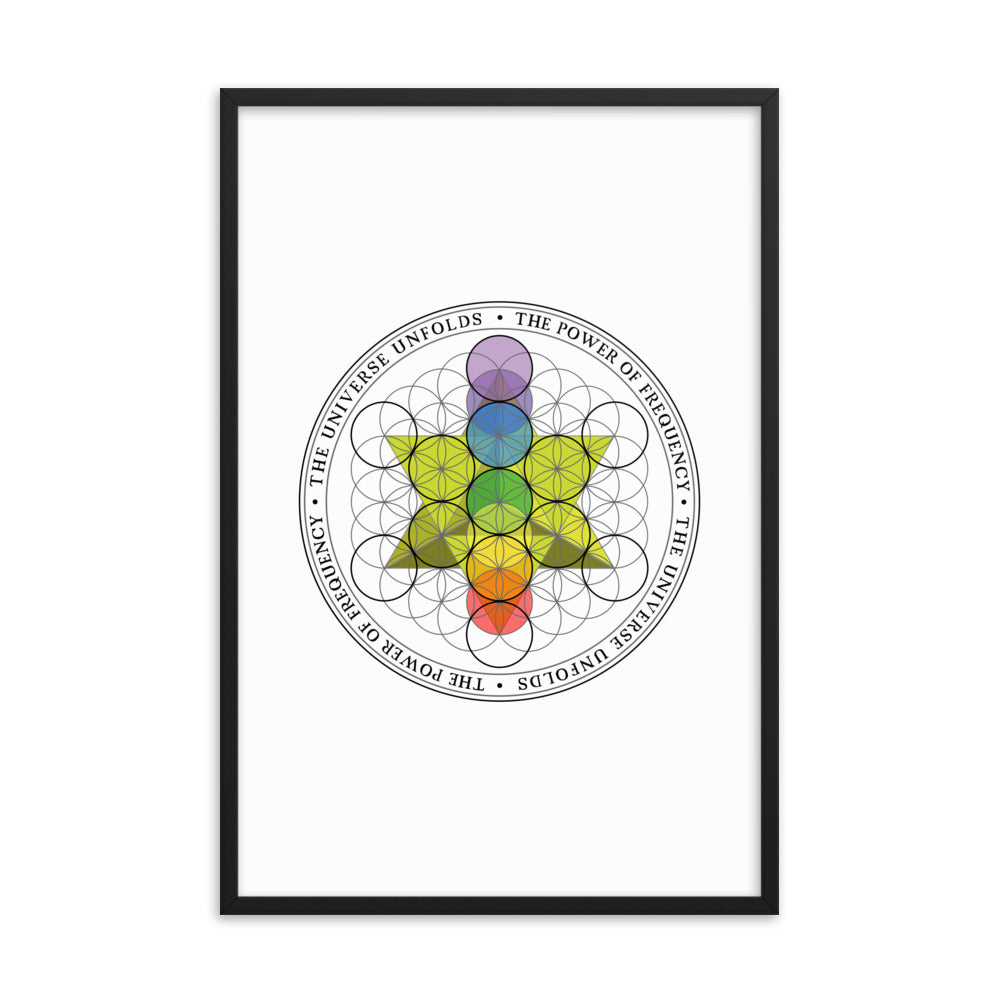 Art of Kairos Logo - White | Framed poster
