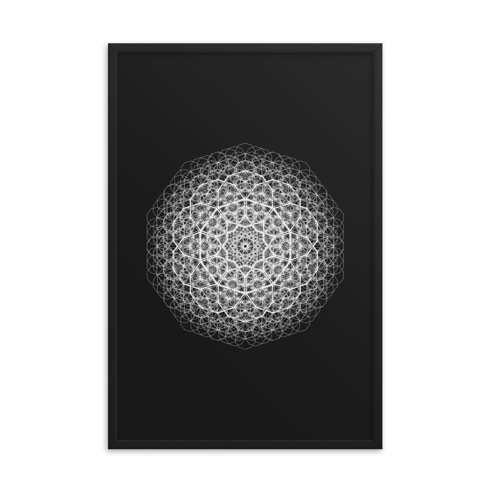 Sacred Geometry Art - Deca cell structure | Framed poster