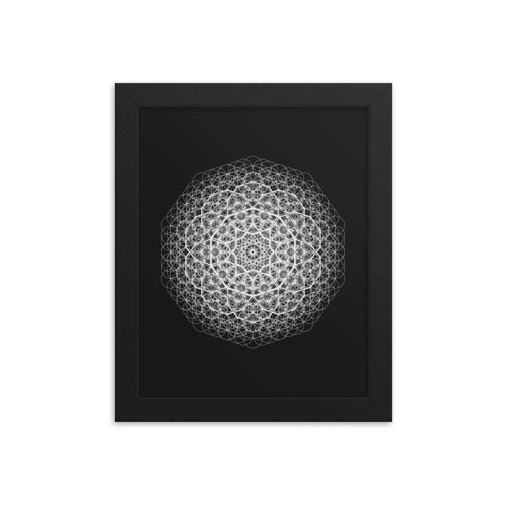 Sacred Geometry Art - Deca cell structure | Framed poster