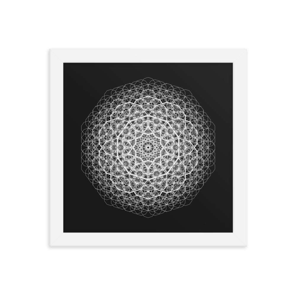Sacred Geometry Art - Deca cell structure | Framed poster