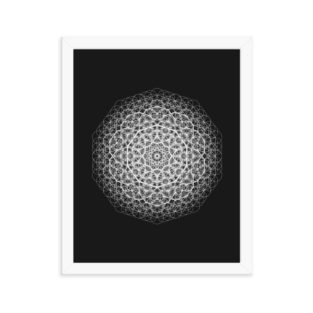 Sacred Geometry Art - Deca cell structure | Framed poster