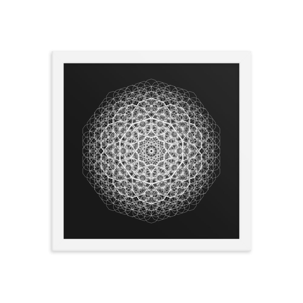 Sacred Geometry Art - Deca cell structure | Framed poster