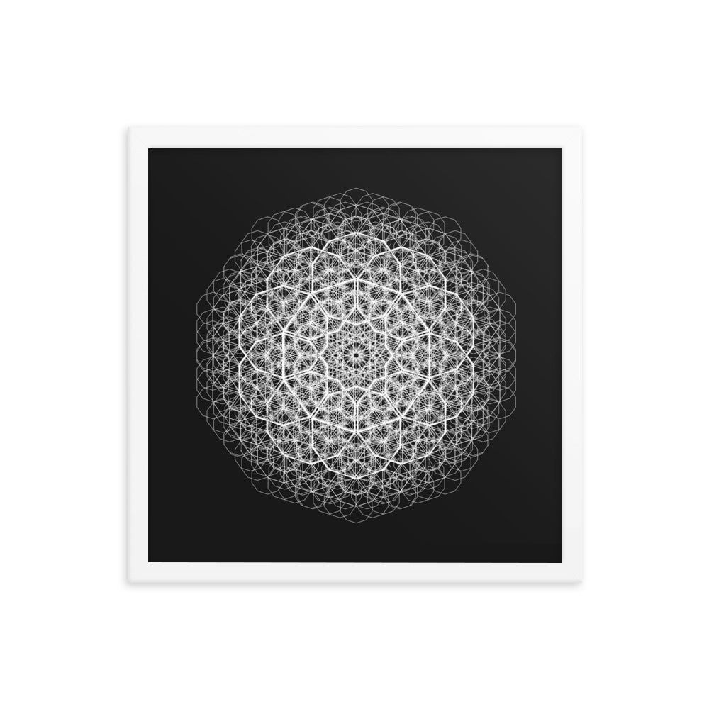 Sacred Geometry Art - Deca cell structure | Framed poster