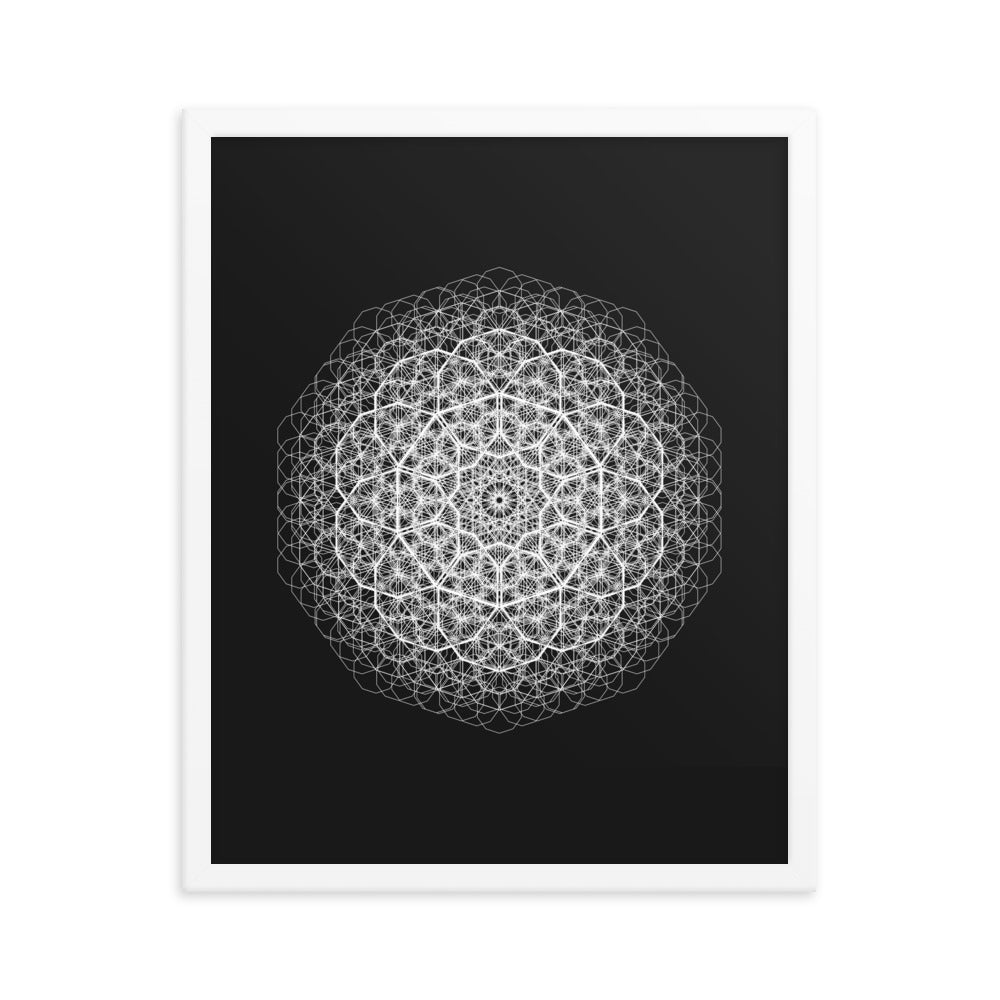 Sacred Geometry Art - Deca cell structure | Framed poster