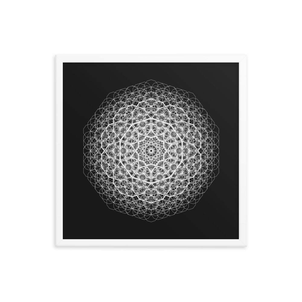 Sacred Geometry Art - Deca cell structure | Framed poster
