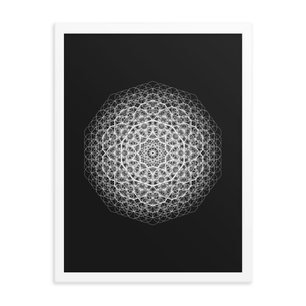 Sacred Geometry Art - Deca cell structure | Framed poster