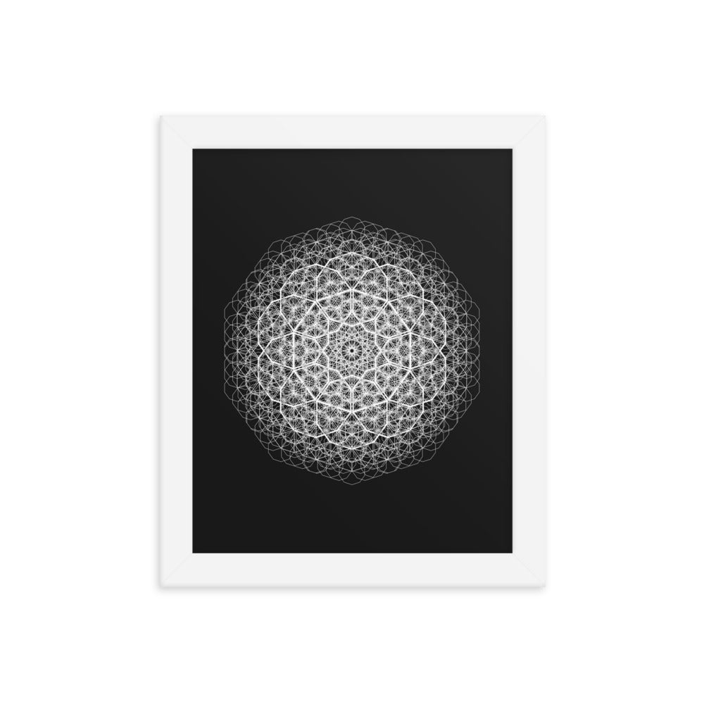 Sacred Geometry Art - Deca cell structure | Framed poster
